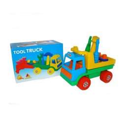 Trade Shop - Camion Giocattolo Trampoliere Scala 1:16 Con Cacciavite Martello E Chiave -