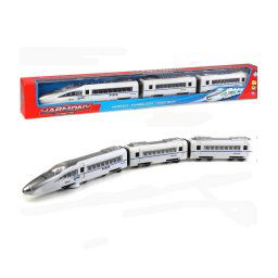 Trade Shop - Treno A Batteria 3 Vagoni Con Luci Multicolore E Melodie Giocattolo Per Bambini -