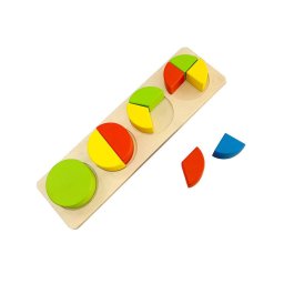 Trade Shop - Puzzle Gioco 3d In Legno Educativo Bambini Forme Geometriche Montessori -