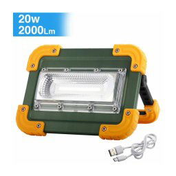 Trade Shop - Torcia Lampada Luce Emergenza Faro Portatile Led 3w Batteria  Doppia Impugnatura