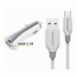 Trade Shop - Caricabatterie Caricatore Auto Cavo Usb Type-c 1mt Ricarica 10w Maxtech Ma-tc01 -