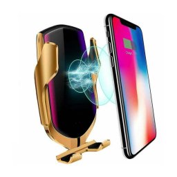 Trade Shop - Caricabatterie Per Auto Wireless Supporto Smartphone R1 Con Sensore Di Apertura -