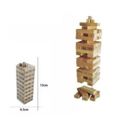 Trade Shop - Mini Torre Verticale Puzzle Legno Numeri Dadi Gioco Educativo Bambini -