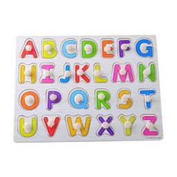 Trade Shop - Gioco Giocattolo Educativo Bambini Bimbi Puzzle 3d Lettere Legno Colorati -