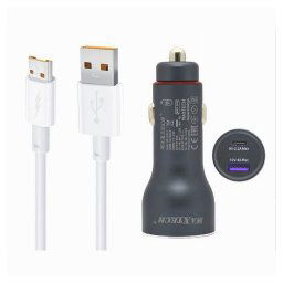 Trade Shop - Kit Caricatore Auto Usb Ricarica Rapida 40 W 5a Cavo Dati Micro Usb 1 Mt Ma-s04 -