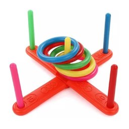 Trade Shop - Set Funny Hoop Lancio Anello Plastica Giocattolo Educativo Per Bambini Esterno -