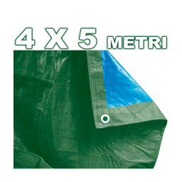 TELO IMPERMEABILE COPRITUTTO 3X4MT TELONE N POLIETILENE COLORE BLU PER AUTO  MOTO