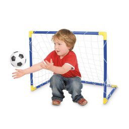 Trade Shop - Rete Da Calcio Calcetto Porta 30x50cm Goal Soccer Con Palla Bambini Sport Gioco -