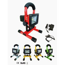 Trade Shop - Faro 10 W Watt Proiettore Luce Led Portatile Ricaricabile Auto Casa Flood Light -