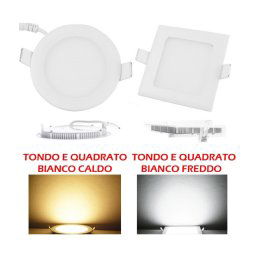 Trade Shop - Punto Luce Faretto Led Incasso 1 Led 1w Luce Calda 220v Cielo  Stellato Quadrato Bianco Caldo 