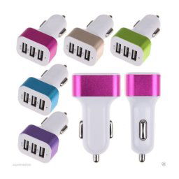 Trade Shop - Caricatore Carica Batteria Universale Per Auto Accendisigari 3 Usb 2,1a 2a 1a -