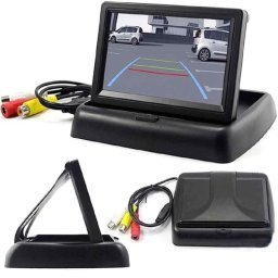 Auto Kit Monitor Lcd 9 Pollici Telecamera 18 Led Infrarossi Per Retromarcia
