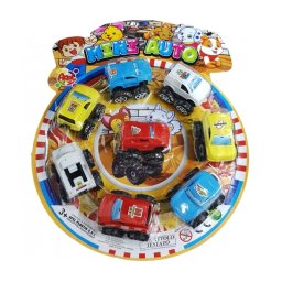 Trade Shop - Set 8 Mini Auto Jeep Miste Racer Macchina 4 Ruote Macchinine Bambini Giocattolo -
