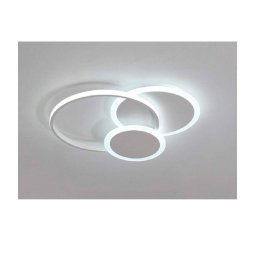 Trade Shop - Plafoniera Led Design Moderno 3 Cerchi 37 Watt Luce Fredda Naturale Calda C32 -