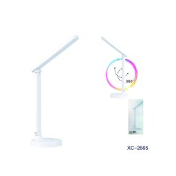Trade Shop - Lampada Tavolo Scrivania Moderna Led Casa Ufficio Touch Bianca Snodabile Dt-2665 -
