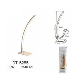 Trade Shop - Lampada Da Scrivania Led 5 Watt Lineare Curvo Design Moderno Per Tavolo Dt-5255 -