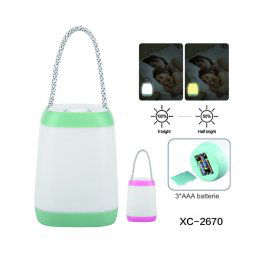 Trade Shop - Lampada Led Tavolo Scrivania Con Manico Dimmerabile A Batterie Portatile Dt-2670 -