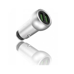 Trade Shop - Adattatore Doppio 2 Usb Alimentatore 12v Led Apple Android Smartphone -