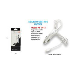 Trade Shop - Caricatore Per Auto Usb Smartphone Caricabatteria Ricarica 5v-1000ma Cavo Apple -
