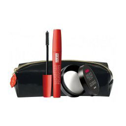 Trade Shop - Pupa Milano Ultraflex & Eyes Care Kit Mascara E Dischetti Struccanti Occhi -