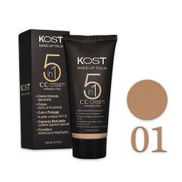 Trade Shop - Fondotinta 5in1 Crema Idratante N01 Correttore Uniformante Pelle Secche Make Up -