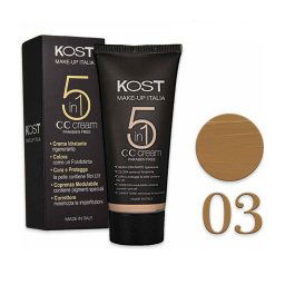 Trade Shop - Fondotinta 5in1 Crema Idratante N03 Correttore Uniformante Pelle Secche Make Up -