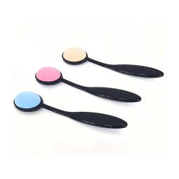 Trade Shop - Pennello Ovale Spazzola 019 Applicatore Fondotinta Correttore Make Up Trucco -