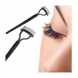 Trade Shop - Pettine Applicatore Guida Ciglia Make-up Trucco Donna Punte In Acciaio Mascara -