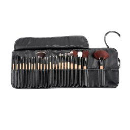 Trade Shop - Set 32 Pennelli Per Trucco Cosmetica Make Up Ombretto Fard Con Custodia Borsa -
