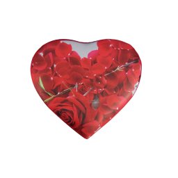 Trade Shop - Pouf Scatola Portaoggetti Puff Poggiapiedi A Forma Di Cuore In Ecopelle Rose -