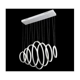 Trade Shop - Lampadario Lampada Sospensione Anelli Luce Led Bianco Freddo Soffitto Pendente -