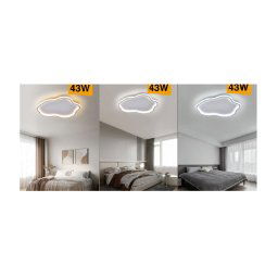 Trade Shop - Plafoniera Led Lampada Soffitto Moderna Ondulata Luce Fredda Naturale Calda C48 -