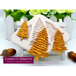 Albero di Natale. Stampo silicone con 3 Alberi
