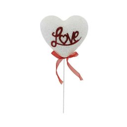 Trade Shop - Set 2 Cuori Polistirolo Stand 69086 Scritte San Valentino Modelli Assortiti 10cm -