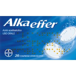 Alkaeffer Antidolorifico contro Febbre Dolore con Acido Acetilsalicilico 20 Compresse Effervescenti