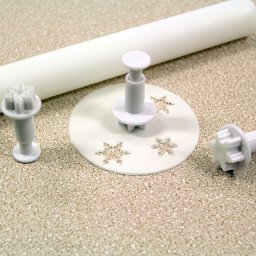 Fiocchi di neve. Set 3 Mini stampi ad espulsione. Originale PME