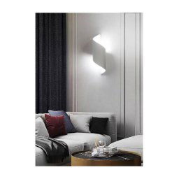 Trade Shop - Applique Da Parete Led Attacco G9 Doppia Luce Lampada Design Moderno Spirale E53 - Bianco