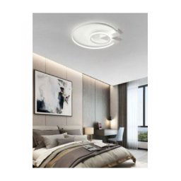 Trade Shop - Plafoniera Led 32w Lampadario Soffitto Design Cerchi Moderno Tondo Bianco Pn-04b - -bianco Freddo -