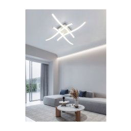 Trade Shop - Plafoniera Moderna Led Soffitto Con Bracci A Onda Luce Fredda Naturale Calda C05 - -bianco Freddo -