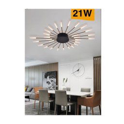 Trade Shop - Plafoniera Led Moderna 21 W Lampada Soffitto A Raggi Luce 6500k 3000k 4000k C33 - -bianco Caldo -