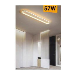 Trade Shop - Plafoniera Led 57 W Lampada Soffitto Design Moderno Luce 4000k 3000k 6500k C43b - -bianco Caldo -