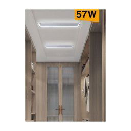 Trade Shop - Plafoniera Led 57 W Lampada Soffitto Design Moderno Luce 4000k 3000k 6500k C43b - -bianco Freddo -