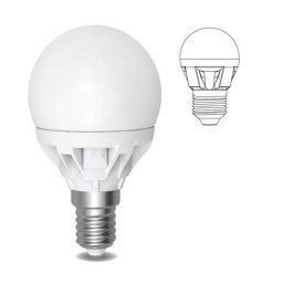 Trade Shop - Lampada Led 6w Watt E14 490 Lumen Bianco Caldo 3000°k Sfera Globo Opaca - -bianco Freddo -
