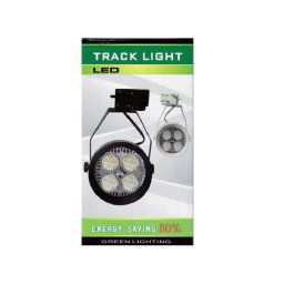 Trade Shop - Track Light Con Lampada Par 40 Watt Ventilata Attacco E27 Con Portalampada - Nero