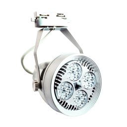 Trade Shop - Track Light Con Lampada Par 40 Watt Ventilata Attacco E27 Con Portalampada - Bianco