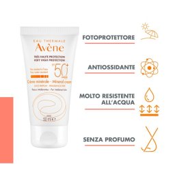 Eau Thermale Avène Crema Schermo SPF 50+ Minerale 50 ml
