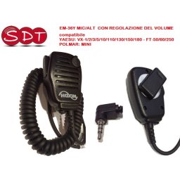 EM-36Y MIC/ALT CON REGOLAZIONE DEL VOLUME PER YAESU VX-3/2/FT-60 - POLMAR MINI
