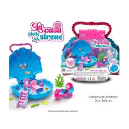 Trade Shop - La Casa Della Sirenetta Principessa Del Mare Gioco Per Bambina 3+ 21x14x8 Cm -