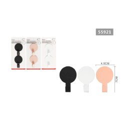 Trade Shop - Set 2pz Ganci Appendini Autoadesivi Tondo Parete Casa Cucina Bagno 4,5x7cm 55921 -