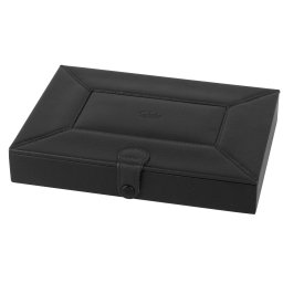 Astuccio porta 8-10 sigari in eco pelle e cedro con umidificatore